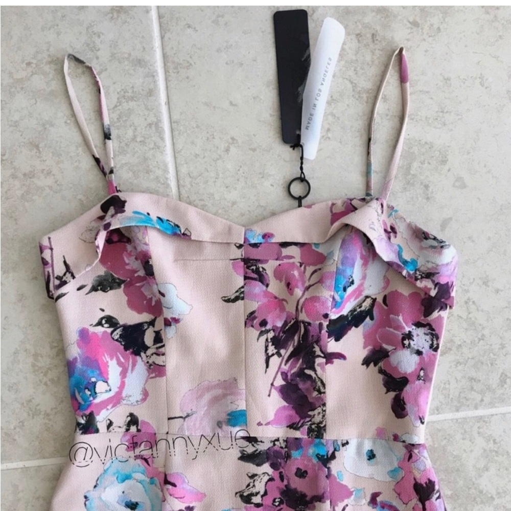 🆕 Black Halo sheath floral dress 0